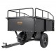 Comprar Trailer basculante com capacidade de carga de 340 kg Trailer utilitário para jardim resistente com laterais removíveis Carrinho de transporte basculante de 0,4 m³ para trator, cortador de grama, ATV, 200x66x76 cm