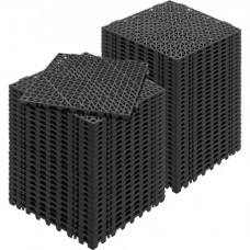 VEVOR Azulejos de jardín para piscina, 55 piezas, 30x30x1,5 cm, azulejos calados con clip, color negro