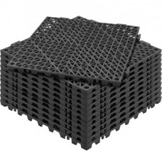 VEVOR Azulejos de jardín para piscina, 12 Uds., 30x30x1,5 cm, azulejos calados con clip, color negro