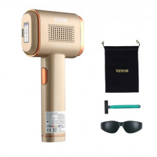 VEVOR Depiladora de Luz Pulsada Enfriamiento por Hielo de Zafiro Depiladora Láser IPL 3 en 1 Sin Dolor con Modo Automático/Manual Depilación en Hogar 5 Niveles de Intensidad para Cuerpo Energía de 19J