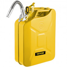VEVOR Jerry Can Bidón de combustible Jerry de 5,3 gal/20 l con pico flexible para automóviles, amarillo