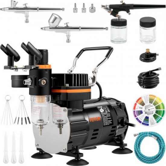 Buy Airbrush Kit, Dual Action Airbrush Compressor, Nail Art Tattoo Makeup Model