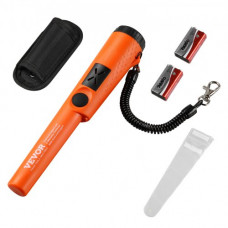 VEVOR Detector de Metales con Puntero Portátil, Puntero de Metal Parcialmente Impermeable, Profundidad de Detección de 50 mm, 3 Modos, con Estuche Impermeable, Baterías de 9 V para Adultos y Niños