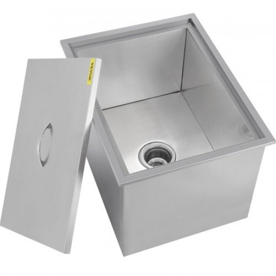 Comprar Hielera de Acero Inoxidable, 50 QT, Cubitera para Hielo de Acero Inoxidable con Doble Pared, 20,6"x13,6"x12,6", Cubo de Hielo Aislado con Tapa, para Bar en el Hogar, Cerveza Fría, Champán y Vino