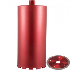 Juegos de brocas, 203 mm Broca de Taladro de Núcleo 355 mm Broca de Núcleo Húmeda 5 / 8in-11 Broca Corona Diamantada 17 libras / 7.7 kg Diamante y Aleación de Aluminio Broca Húmeda