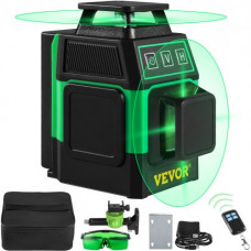 VEVOR 8 Líneas Nivel Laser Autonivelante 2x360 grados Nivel Láser de Línea Cruzada con Luz Verde 9 x 5 x 9,5 cm Nivel Láser Líneas con Control