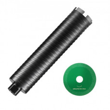 VEVOR Broca de diamante para ladrillos y bloques, taladro de núcleo de diamante húmedo/seco de 63,5 mm, taladro de núcleo de hormigón, profundidad de perforación de 241,3 mm, rosca hembra de 5/8