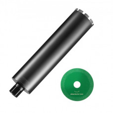 VEVOR Broca de diamante para ladrillos de hormigón, taladro de núcleo de diamante húmedo de 108 mm, profundidad de perforación de 355 mm, taladro de núcleo de hormigón con hoja de sierra, rosca hembra