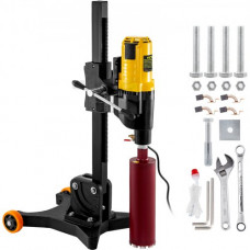 VEVOR Perforadora de Hormigón Diamante 4.800 W Taladro de Columna Profesional 220 V Máquina Perforadora de Diamante Taladro Percutor con Brocas Taladro con Rueda, Diámetro Máximo de Perforación 305 mm