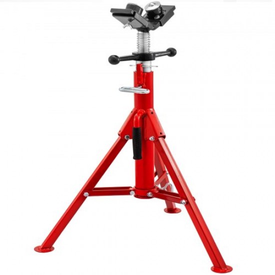 Buy Folding Pipe Stand with 2 Ball Transfer V-Head and Folding Legs 4500LB Adjustable Height 28IN to 51.5IN Type 1107B Suitable for Most Pipe Work