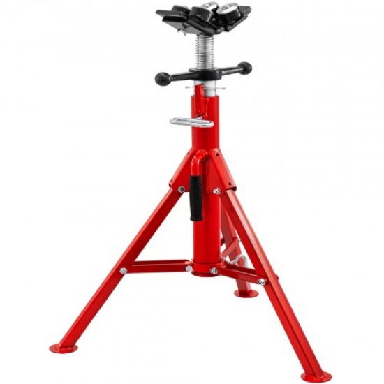 Buy 4500LB 4 Ball Transfer V-Head Folding Pipe Stand with Foldable Legs Adjustable Height 28IN to 51.5IN Type 1107B Suitable for Most Pipe Work