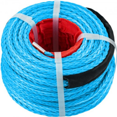 VEVOR Cable de cabrestante sintético de 3/8 pulgadas, 100 pies, 18740 libras para remolque, azul