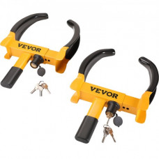 VEVOR Abrazadera de Seguridad Para Rueda Bloqueo de Rueda de Abrazadera de Neumático 180-270mm Cepo Antirrobo Rueda Coche con 6 Llaves Protección de Revestimiento de PVC para Vehículos, Caravanas, SUV