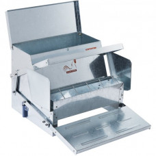 VEVOR Alimentador de Pollos de Pedal Capacidad de 11 kg Comedero Automático para Aves de Corral Alimenta 10 Pollos hasta 11 Días Acero Galvanizado con Tapa Impermeable Prevención de Ratas para Aves
