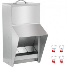 VEVOR Comedero galvanizado para aves de corral, comedero para pollos, sin residuos, alimentador de Metal de 11,5 libras
