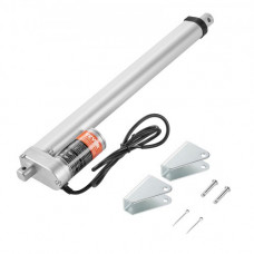 VEVOR Actuador Lineal de 12 V, Actuador de Movimiento Lineal de 300 mm 330 lbs/1500 N 5 mm/s con Soporte de Montaje y Protección IP54 para Muebles, Sistemas de Automatización, Equipos Mecánicos