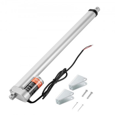 VEVOR Actuador lineal de 12 V, actuador de movimiento lineal de 450 mm 330 lb/1500 N 5 mm/s con soporte de montaje y protección IP54 para muebles, sistemas de automatización, equipos mecánicos