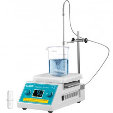 VEVOR Agitador Magnético con Placa Calefactora 2000RPM Mezcladora para Laboratorio con Pantalla Digital LED 2L 280°C Placa de Calefacción con Soporte de Investigación Científica, Estudios Laboratorios