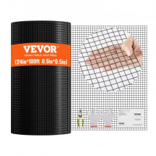 VEVOR Rollo de malla de alambre galvanizado 610x30480 mm Malla de alambre para pollos calibre 19 malla metálica recubierta de vinilo para cercas de gallineros, cercas de conejos, corrales para aves