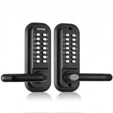 VEVOR Cerradura de Puerta Mecánica sin Llave Pestillo Codificado de Aleación de Zinc Teclado de Doble Cara Manija de Puerta de Entrada Izquierda y Derecha Reversible para Espesor de Puerta 35-65 mm