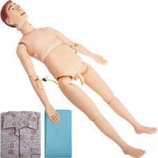 Maniquí de Enfermería de Tamaño Natural 170x40x20 cm PVC Formación de Enfermería Maniquí Multifuncional Demostración Humano Entrenamiento de Maniquí para Educación Médico Suministros, Masculino