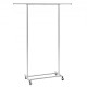 Buy Clothes Rack with 4 Wheels, 1 Bar and 1 Shelf, Extendable Length from 78-138 cm, Steel Clothes Rack, Standing Clothes Rack for Storing Clothes, Shoes, Boxes, Accessories in Bedrooms