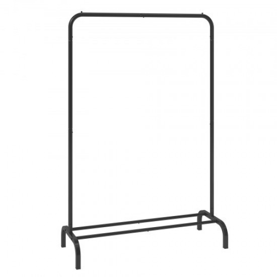 Buy Bar Clothes Rack, 1010mm Long, 1510mm High Carbon Steel Clothes Rack with Shoe Rack at the Bottom, Standing Clothes Rack for Storing Clothes and Shoes in the Bedroom, Black