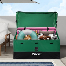 Caja de Almacenamiento para Exteriores 100 Galones Arcón de Almacenaje para Jardín Tela Lona de PE Baúl de Almacenamiento Portátil 122 x 63 x 75 x 52 cm para Piscina Patio Jardín Garaje Verde