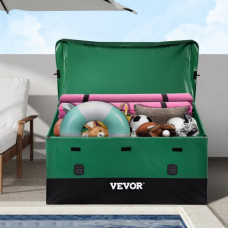 Caja de Almacenamiento para Exteriores 150 Galones Arcón de Almacenaje para Jardín Tela Lona de PE Baúl de Almacenamiento Portátil 155 x 63 x 75 x 52 cm para Piscina Patio Jardín Garaje Verde