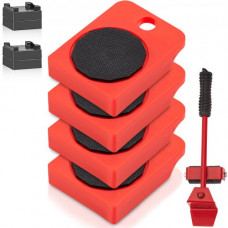 VEVOR 4PCS Carro de Mudanza Mueve Muebles Pesados 113.4kg Capacidad 4 Ruedas PP Plataforma Antideslizante Rotación 360° Manipulador de Muebles de Plástico Frigorífico Sofá Armario