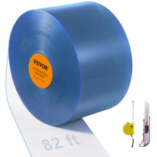 VEVOR Cortina Pvc Exterior Cortina de Puerta de Pvc Transparente 2500x20 cm Rollo Cortina de Tiras de Plástico a Prueba de Viento -20°C​ ~ 60°C