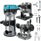 Buy Palm Router Wood Milling Machine 3 Bases Included: Fixed Plunge and Tilt Base 710W Compact Router Tool