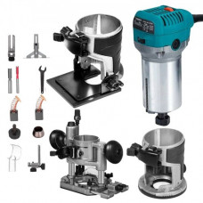 Fresadora de superficie 710 W 50 Hz Fresadoras Madera Enrutador Velocidad Variable de 30,000 RPM Fresadora de Madera Rebajadora Eléctrica Suave para Láminas de Plástico, Chapas de Madera