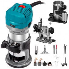 Fresadora de mano eléctrica para madera Velocidad variable a 30,000 Rpm 710 W Fresadora de madera Enrutador Herramienta de fresadora con Arranque