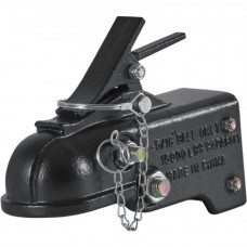 VEVOR Cabezal de Enganche de Remolque para Bola 58,74mm Capacidad de Carga de 6804kg Acoplador de Remolque de Hierro Fundido con Kit de Hardware para Autocaravana, Furgoneta, SUV, Revestimiento, Negro