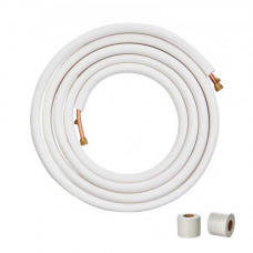 VEVOR Mini líneas divididas, tubos de cobre de 25 pies, 6,35 mm, 12,7 mm de diámetro exterior, aislamiento de triple capa para mini aire acondicionado dividido, equipo de refrigerante