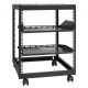 Comprar Rack de servidor de marco abierto de 12U, profundidad ajustable de 23"-40", rack de servidor de red, 4 postes con ruedas, sostiene todos sus equipos de red de TI Módem enrutador de equipo