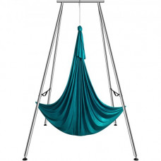 VEVOR Kit de Hamaca y Columpio de Yoga Aéreo, Soporte de Yoga Profesional de 295cm de Altura, Hamaca de 6m, Capacidad de Carga máxima 250 kg, para Fitness, Culturismo, Pilates, Gimnasio en casa, Verde