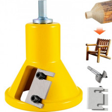 VEVOR Cortador de espiga, 38 mm de diámetro, cortador de muebles de troncos de aluminio y acero de primera calidad, con cuchillas rectas dobles y tornillos de botón, kit maestro para el hogar, herrami