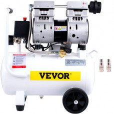 VEVOR Compresor Neumático Compresor de Aire 850W 220V Compresor Silencioso con Tanque 18 L Compresor de Aire sin Aceite 8 Bar/115PSI Compresor de Aire