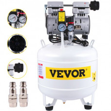 VEVOR Compresor de Aire Compresor Neumático 750W 220V Compresor Silencioso con Tanque 35L/7,7 Galones Compresor de Aire sin Aceite Compresor de Aire