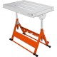 Buy Adjustable Welding Table 30x20 Inch Portable Workbench 25-32 Inch with Transport Wheels Steel Folding Workbench 400lbs Load Capacity for DIY Repair