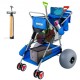 Comprar Carrinho de praia com rodas de balão 30,5 cm Carrinho dobrável ao ar livre 85x87x94 cm Carrinho de transporte portátil 160 kg de carga com sacos de armazenamento azul para jardim praia piscina