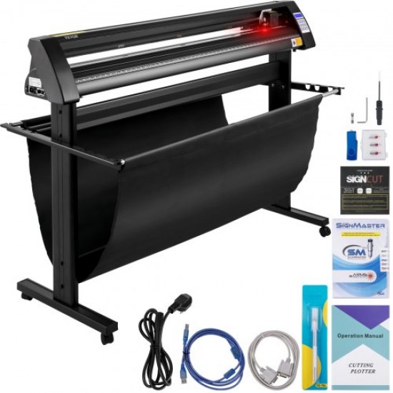 Kaufen Sie Schneideplotter, 1350 mm, halbautomatischer Positionierungsdrucker, Vinylschneider, 15–800 mm/s, Vinyl-Schneideplotter, AC 85–264 V, Vinylschneider, Schilder, Signcut-Vinyldrucker