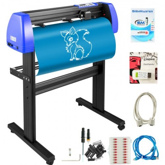 Comprar Plotter de Corte Cortador de Vinilo Máquina de Corte de Plotter de Vinilo de 870mm Vinilo Cortador Letrero para Cortar Negro Azul