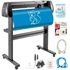 VEVOR Plóter de Corte 870 mm Máquina Cortadora de Vinilo con Ancho 780 mm Plóter de Vinilo de Fuerza y Velocidad Ajustables para La Fabricación de Signos Máquina de Plotter de Corte de Vinilo