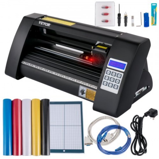 Buy Vinyl Cutting Plotter 375mm LED Guide Light Signmaster Label Maker Vinyl Cutting Plotter 15-800mm/s for Advertising Field Various Decoration Craft Label Making