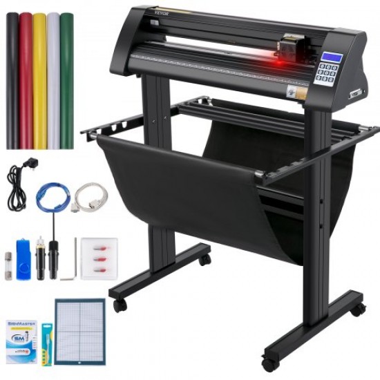 Buy Vinyl Cutting Plotter 870mm LED Guide Light Signmaster Label Maker Vinyl Cutting Plotter 15-800mm/s for Advertising Field Various Decoration Craft Label Making