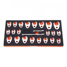 VEVOR Juego de Llaves inferiores 24 PCS accionamiento métrico de 3/8
