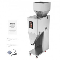 VEVOR Máquina llenadora de partículas, 20-5000 g, Máquina llenadora automática con pedal, Acero inoxidable, Llenadora con pesaje para frijoles, semillas, granos, té, embalaje granular
